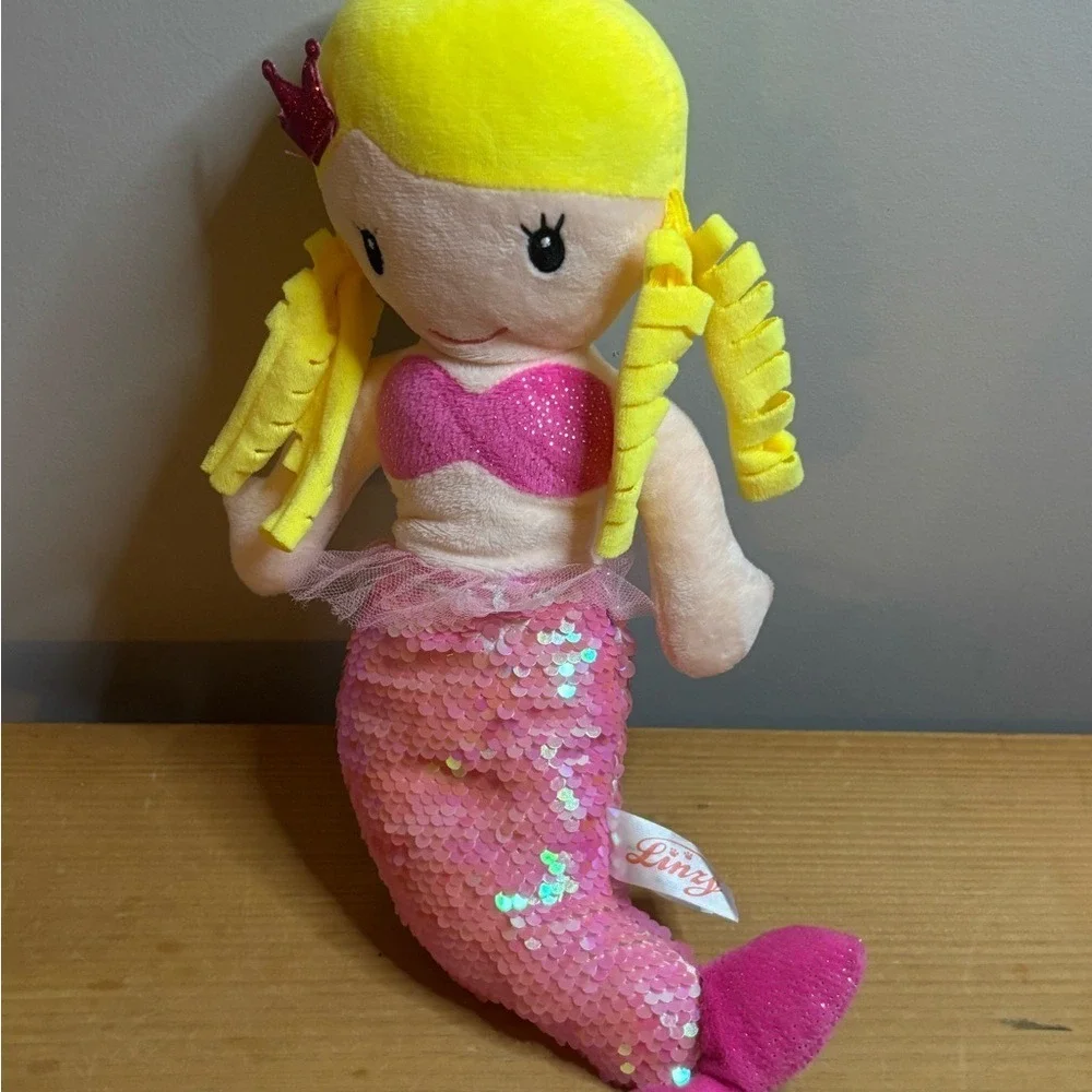 Linzy Toys Victoria Mermaid With 2-Way Sequins Plush Doll